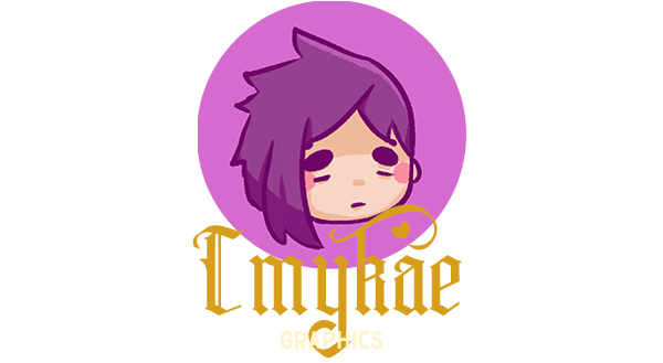 Mod Cmykae's profile picture featuring a chibi drawing of an individual with spiky purple hair, with their role: Graphics.